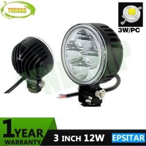 12W 3inch Round Epistar LEDs Auto Lamp LED Work Light
