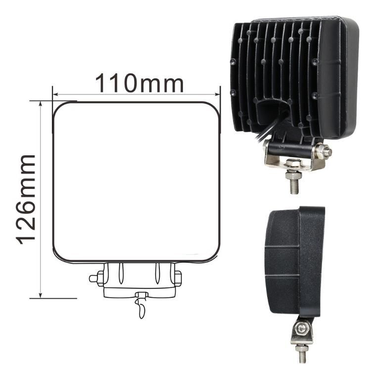 42 LEDs 5 Inch Square Round Faro LED Auxiliares Auto Moto Alta Baja off-Road LED Work Light Auto Lamps Car LED