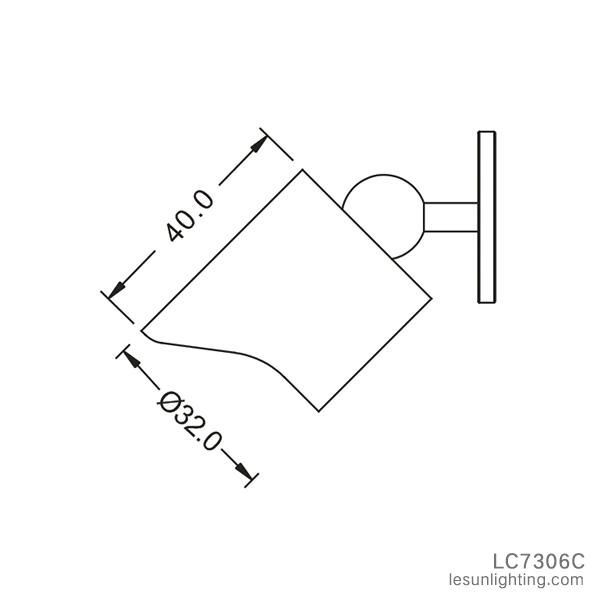 Hot Sales Recessed 1W LED Cabinet Spotlight LC7307c