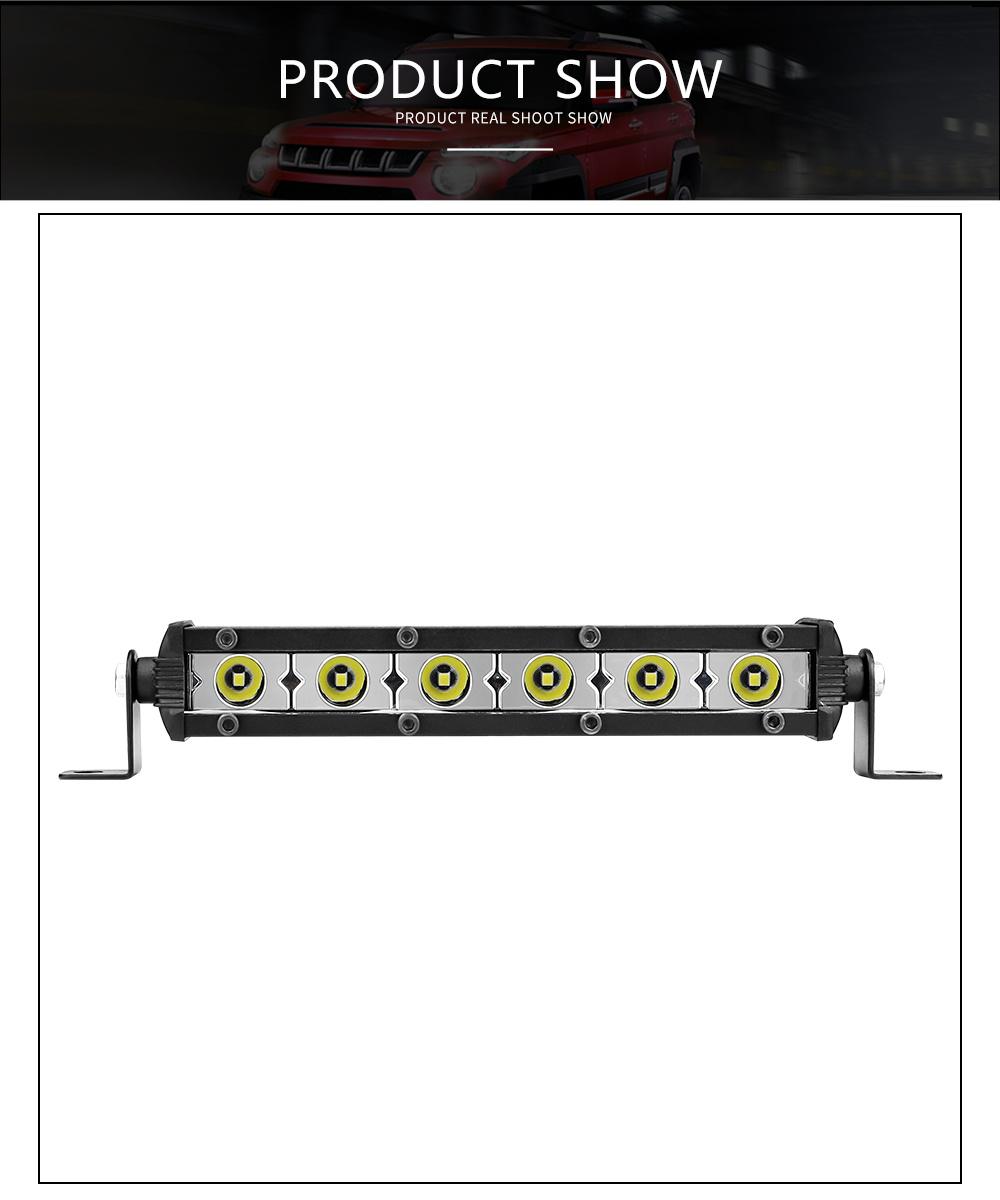 Dxz LED Bar Light Slim Straight Super Bright Single Row Barr LED 4X4 Reflector 7inch 6LED 18W 3030 LED