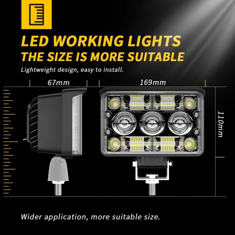 Dxz 5 Inch LED Headlight Beam Work Light with DRL Parking Light for Truck SUV ATV 4WD Spotlight and Floodlight Combination
