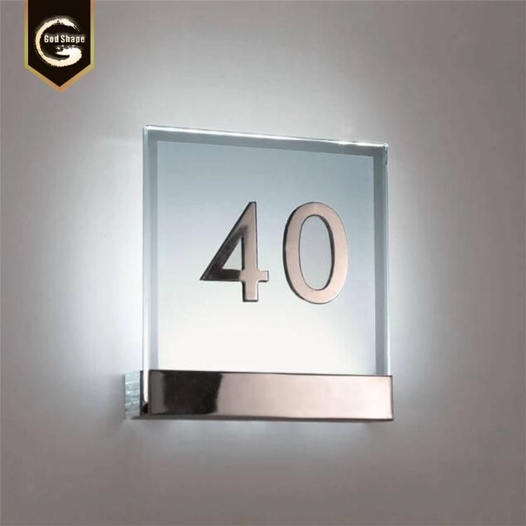 Indoor LED Sign Illuminated Signage Hotel Room Number Light Box