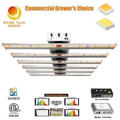 High Ppfd 2.75umol/J Sundro Series LED Grow Light 510W Full Spectrum UV IR Red Full Spectrum LED Greenhouse Light Bars