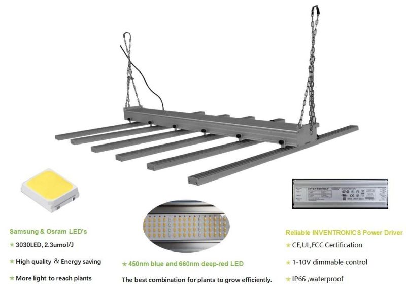 Hot Selling Samsung Lm301h Plant 800W Waterproof 8ars Medical Plants Vertical Farming LED Grow Light