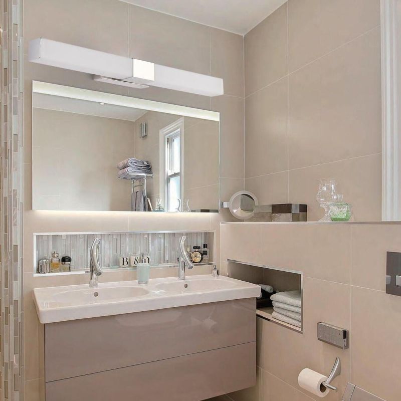 IP20 10W Modern Chrome Mirror Light Stainless Steel LED Mirror Lights for Bedroom/Bathroom/Hotel