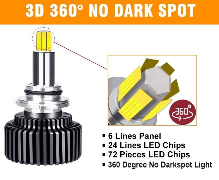 New 360 Degree Headlight Focos LED H1 H7 LED 360 Hb3 Hb4 9012 H4 20000lm Faros LED Bombillas Luces LED H4