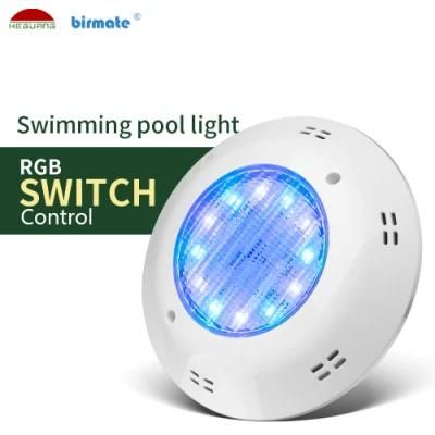 18W RGB Color Surface Mounted LED Swimming Pool Light IP68 Structure Waterproof