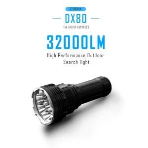 Imalent DX80 Flashlight with 8 Pieces CREE Xhp70.2 LEDs Maximum Output of 32000 Lumens