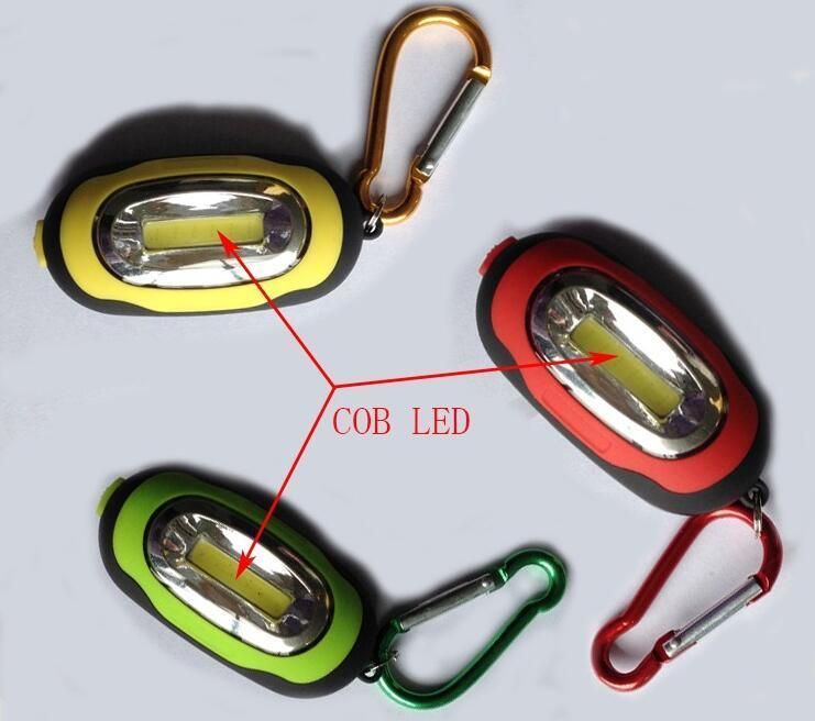 Keychain Flashlight with Hook Magnetic LED COB Work Light