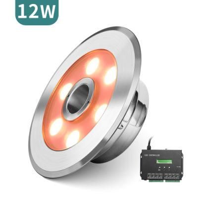 Aquarium DC24V IP68 Projector Underwater LED RGB DMX Pool Lighting 12W 12X1w Outdoor Water Lamp
