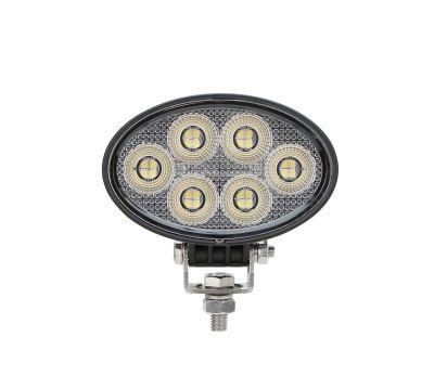 EMC Approved 24W Oval LED Flood Driving Work Light for Trucks