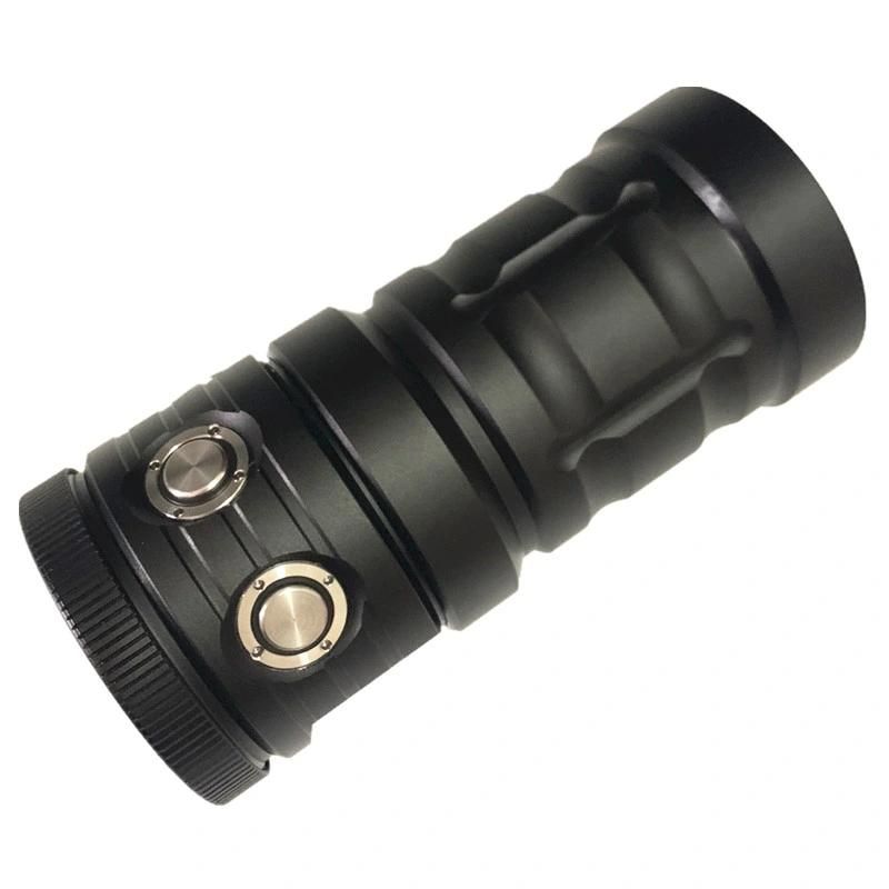 Built-in Battery Underwater Photography Fill Light Waterproof Video Torch COB Diving Flashlight
