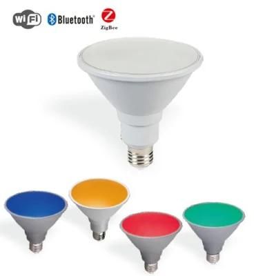 Factory Direct Sale 10W/15W Green/Blue/Yellow/Red/White Color WiFi Smart Bulb PAR38