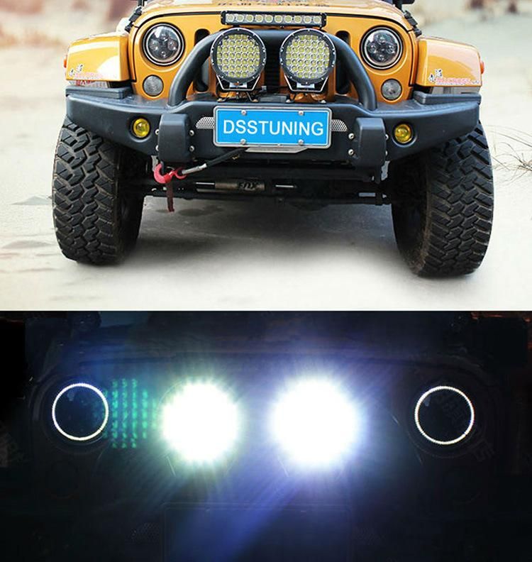 9600lm 9 Inch 96W Spot Flood Combo Driving Light for SUV ATV UTV Truck Pickup off-Road 4X4 Light Bar LED Work Lights Auto Lamps Car LED Moto Faro LED Auxiliares