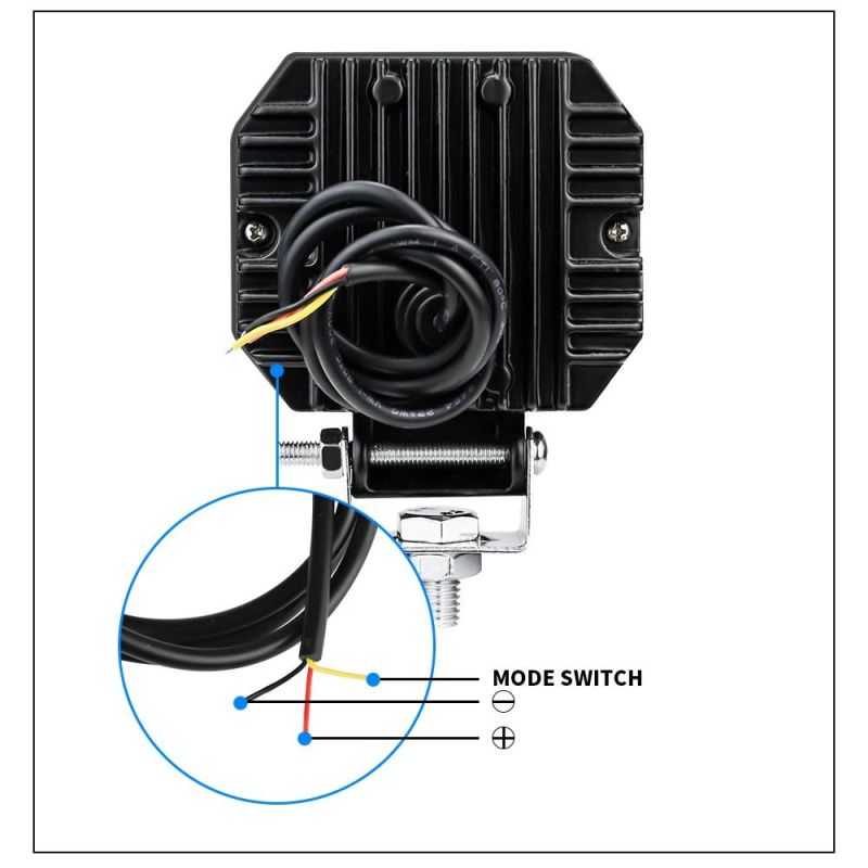Dxz Angel Eyes Square Lamp 7D 20W LED Waterproof Light Bar Spot Light Motorcycle Offroad Car Boat LED Work Light