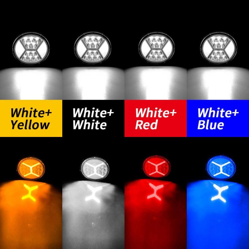 Dxz 4inch DRL 39LED 25mm Round Working Light Flashing Spotlight Work LED for off-Road SUV
