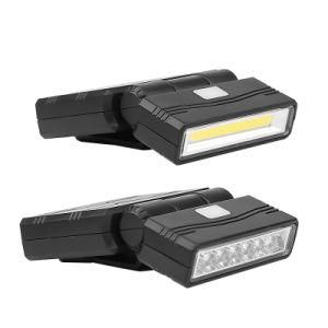 6*LED or 12*COB Cap Clip Lamp Built-in Battery USB Charging with Magnet Outdoor Strong Light Cap Clip Lamp Work Light