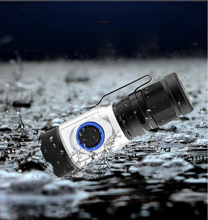 Pocket Clip Tactical LED Flashlights Torch Lights Xpg3 USB Rechargeable 18650 Battery