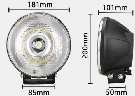 7040b LED Driving Assistance Lights 7.0 Inch 40W Latticepower 3200lm Spot Beam Dt Connector