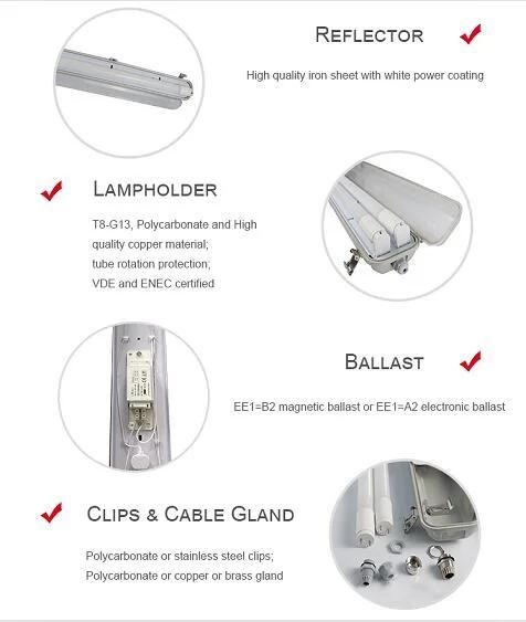 T5 3FT 4FT 5FT Fluorescent Prismatic Lighting Fixture