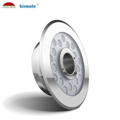 SS316L Stainless Steel IP68 Structure Waterproof 24W External Control LED Underwater Fountain Pool Light