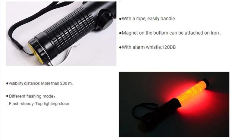 LED Safety Traffic Light Magnetic Ermergency Road Warning Baton Light