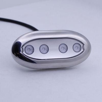 12V Marine LED Stainless Steel Under Water Pontoon Waterproof Boat Transom Light