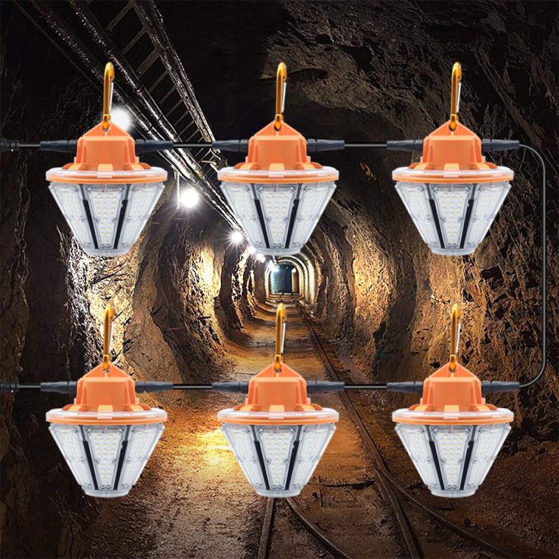 6 Lamps Connect Together Job Site and Outdoor Camping Work Light