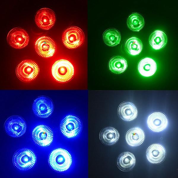 6X18W RGBWA UV 6in1 Indoor Battery Powerd Wireless DJ Disco LED PAR