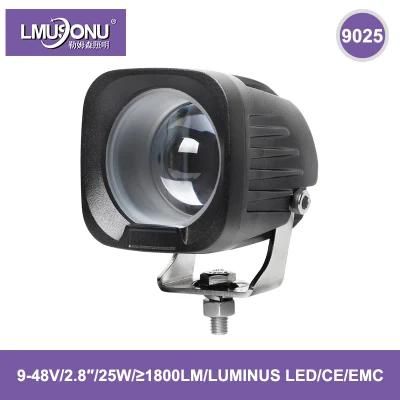 9025 New Car LED Auxiliary Lights High Quality 2.8 Inch 25W Luminus LED Spot Beam 1800lm for Car Truck