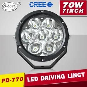 Offroad Lighting Round Spot 7inch 70W LED Auto Driving Light LED Spot Light (PD770)