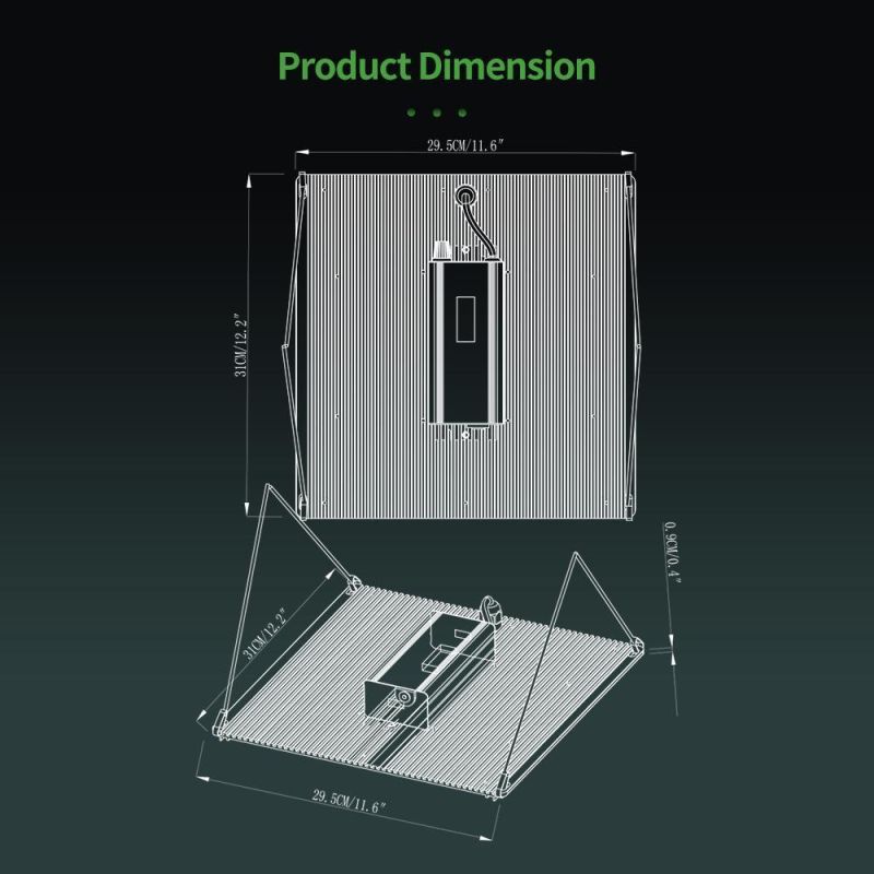 New Patent 100W 200W 300W Full Spectrum 0-100% Dimmable High Ppf Wholesale LED Grow Panel Plant Lights Daisy Chain Function for Indoor Greenhouse Farmer