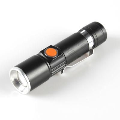 Yichen Zoomable and Rechargeable LED Flashlight with Pocket Clip