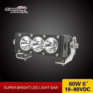 6&quot; 30W IP68 Single Row White Amber LED Light Bar