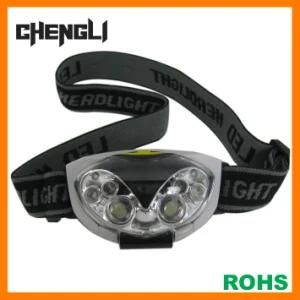 Chengli 4white LED + 2red LED Head Lamp with 3PCS AAA Size Battery (LA286) for Reading
