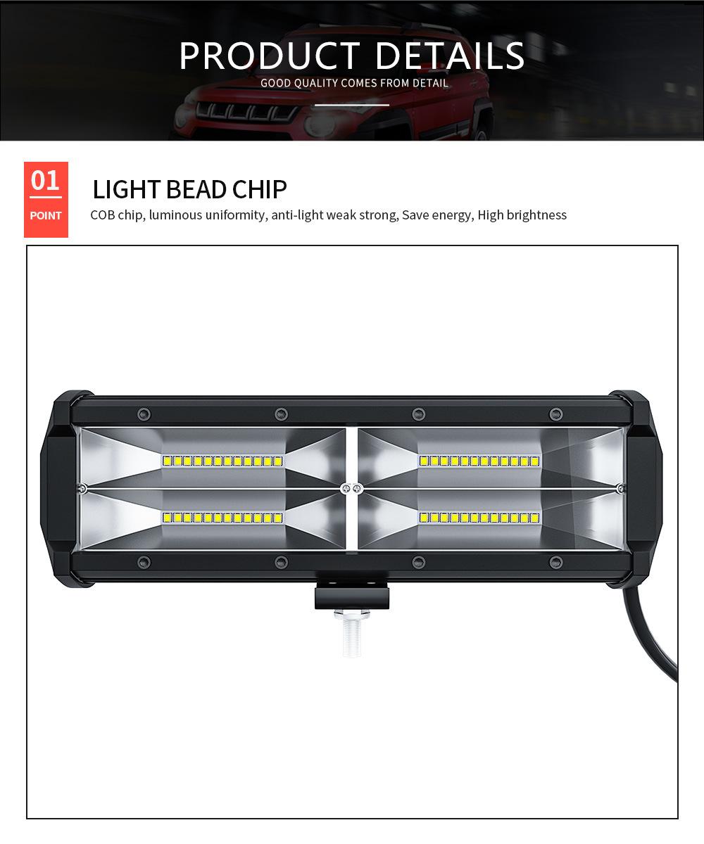 Dxz 9inch 48LED 144W Work Light LED Light Bar for Car Tractor Boat Offroad off Road 4WD 4X4 Truck SUV ATV Driving 12V 24V