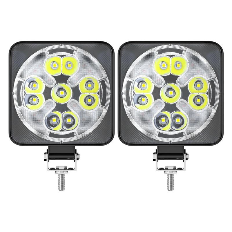Dxz Flash LED Work Light 3inch Mini 21SMD Ultra Bright Spot+DRL Square Light for Vehicle/Motorcycle/Truck/Car/ATV