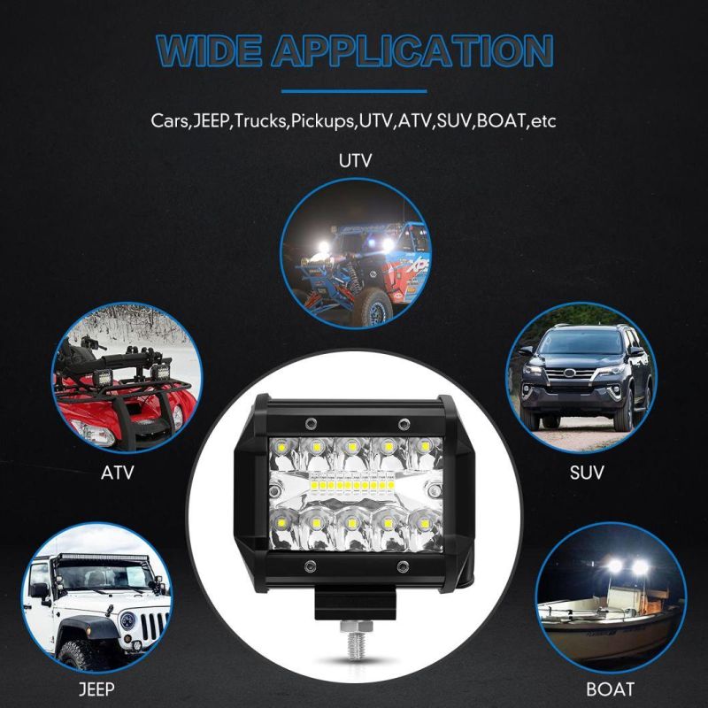 Spot Flood LED Driving Fog off Road Lights Bars LED Work Light for Truck Pickup Van Camper SUV ATV
