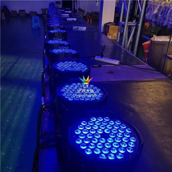 54PCS 3W RGB LED PAR 64 Stage Light for Wedding