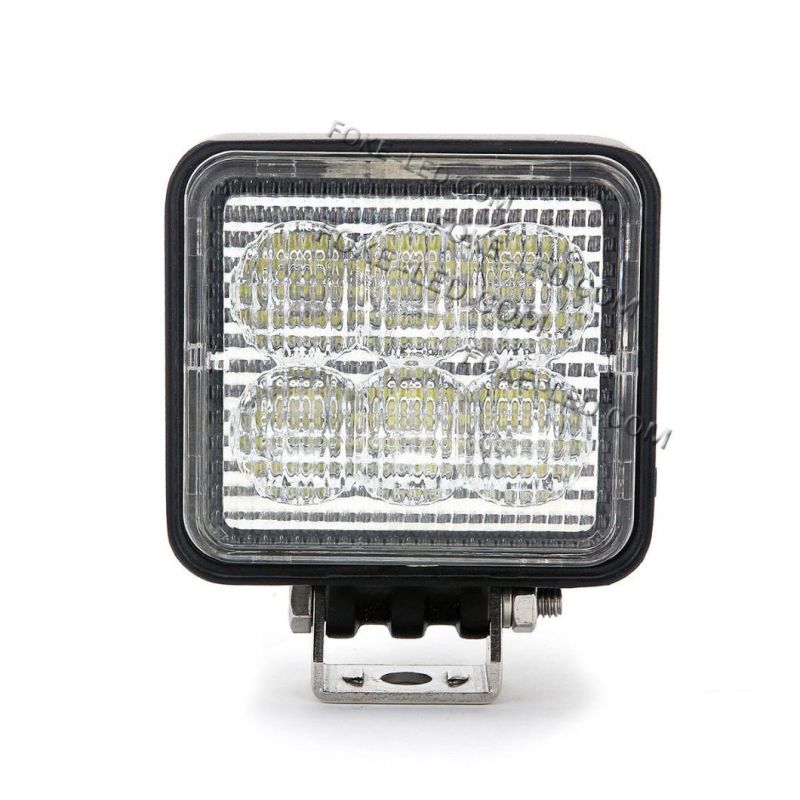 12V 24V 3 Inch Compact Square 18W LED Working Lamp for Tractors Trucks