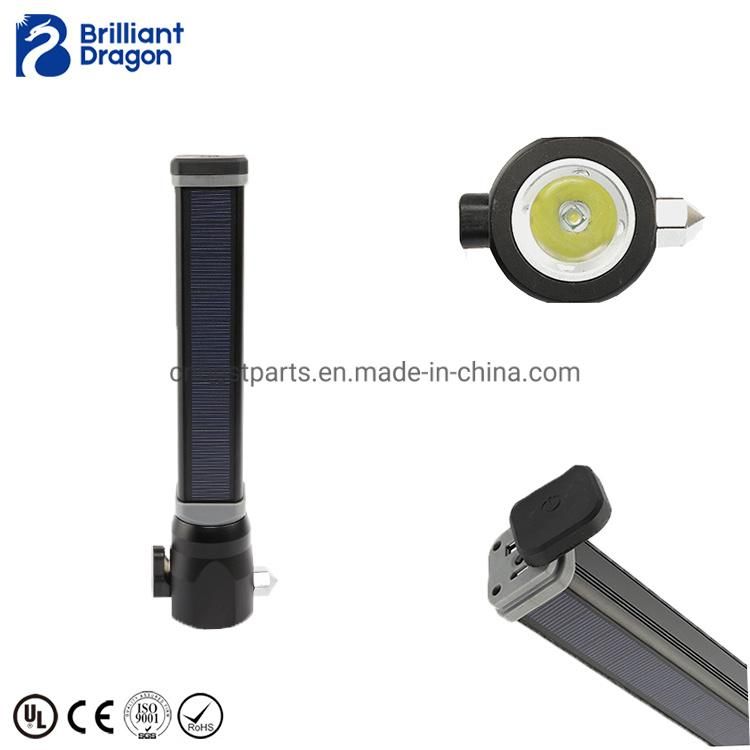 Wholesale Outdoor Solar Power Aluminum LED Torch Light Rechargeable LED Torch Lamp 3W Flashlights Camping Hunting Powerful LED Flashlight