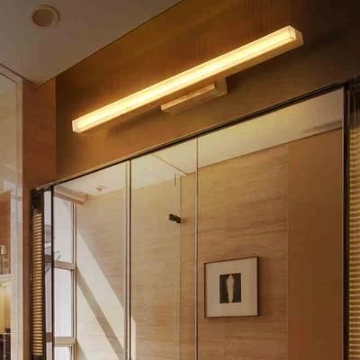 Japan Style Wooden Wall Light LED Source, Anti-Fog Washroom Mirror Lamp (WH-MR-67)