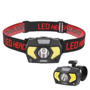 Hot Selling Wanchz XPE+COB Strong Headlight Built-in Battery USB Charging Outdoor Induction Headlight Bicycle Light