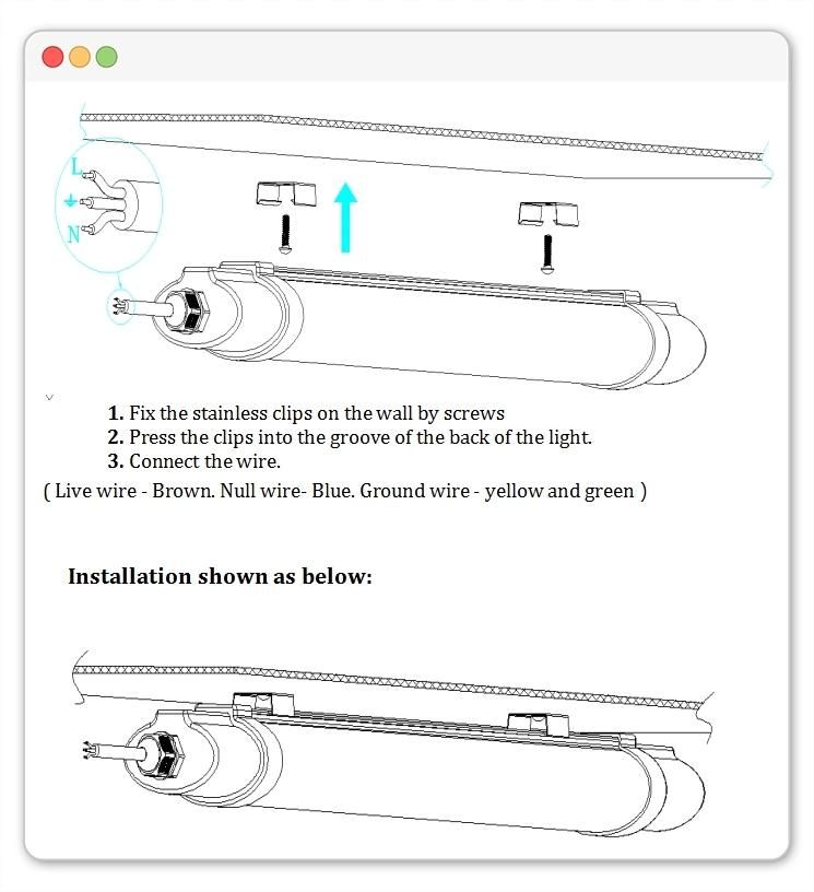 LED Linear Light Tube Batten Lights 20W 40W 60W