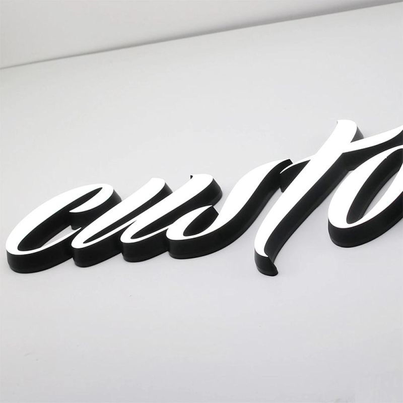 Acrylic Letter 3D Exterior Store Sign Custom Advertising Wall Hanging LED Letter Sign