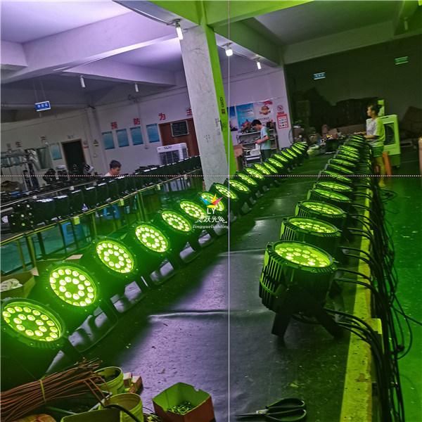 DMX 24X18W Rgbwauv Outdoor Waterproof Super Bright LED PAR Can