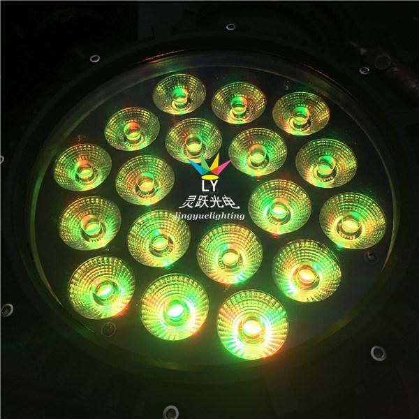 18X18W PAR 64 LED IP65 Rgbwauv Stage Lighting