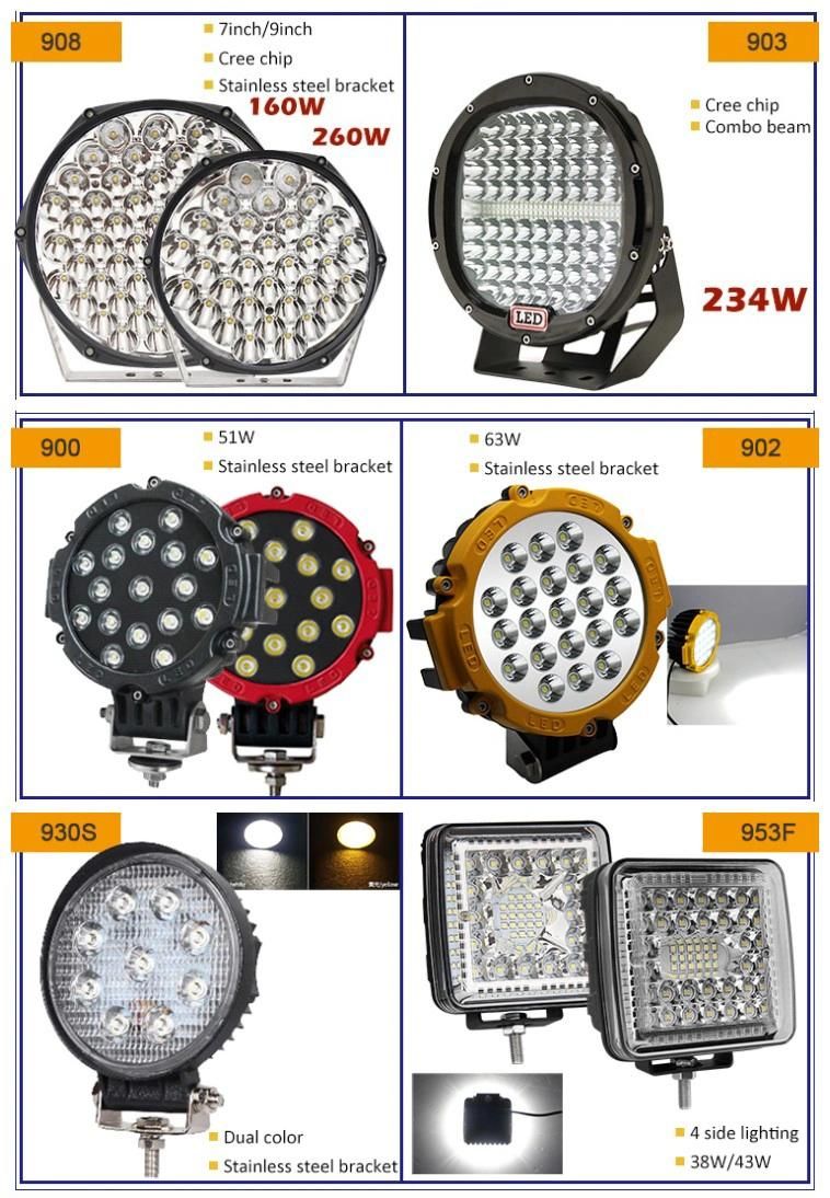 High Power High Lumens 12V 24V 9inch Round Offroad LED Driving Light