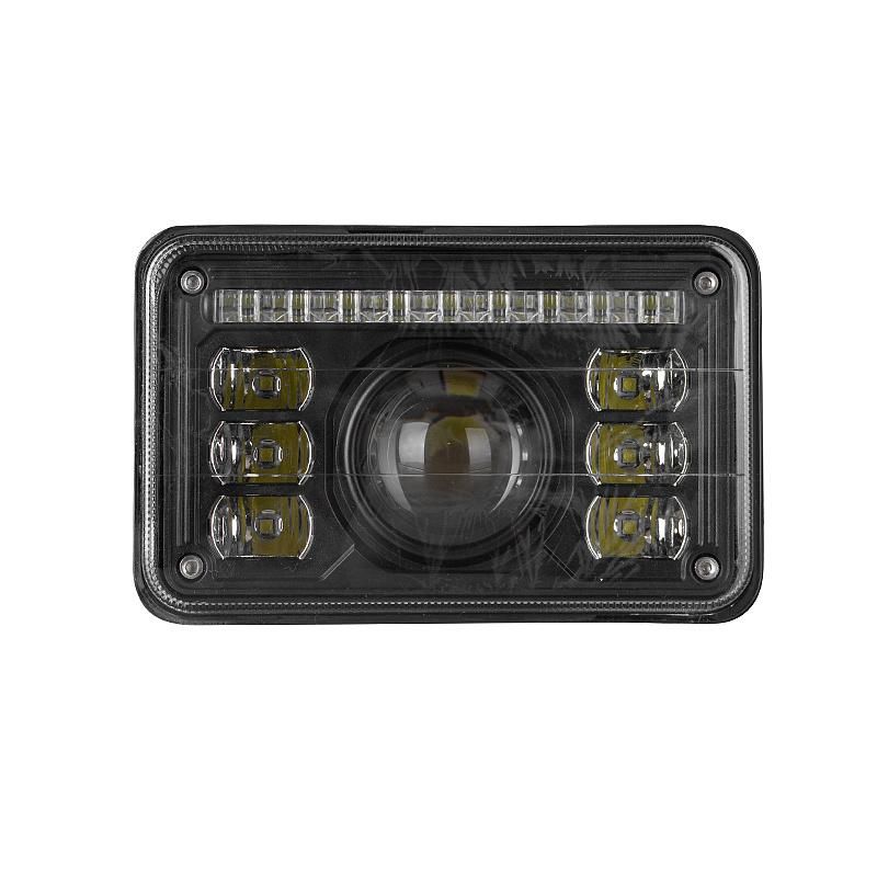 6X4 Inch 69W Agricultural Combination Tractor Headlight for John Deere New Holland Valtra with DRL Function and High Low Beam