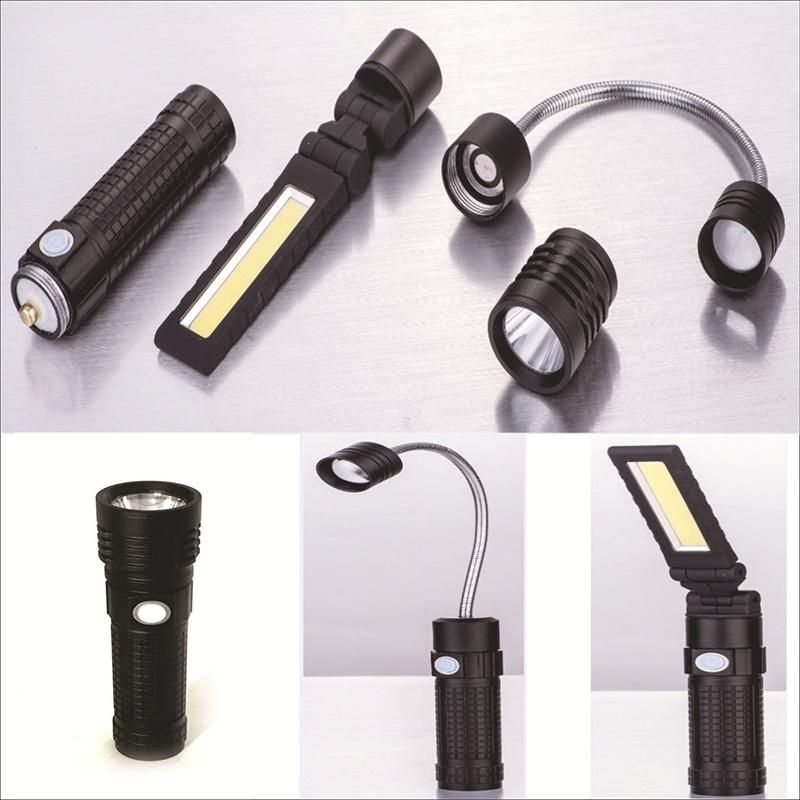 3 in 1 Multi Function LED Flashlight with Flex Tube